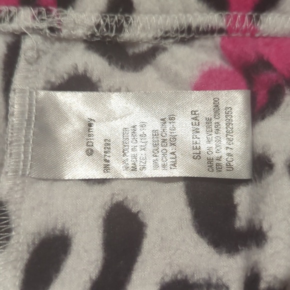 Disney Black Top with Pink and White Pajama Pants - Picture 3 of 7